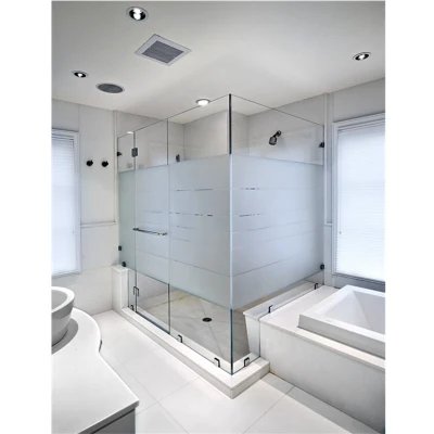 Porta scorrevole per porta della doccia del bagno con griglia a telaio sottile in vetro temperato di sicurezza in alluminio